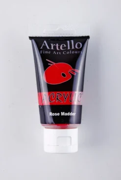 Akrylmaling Artello rose alizarin rød 75ml
