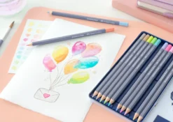 Akvarel farveblyant Faber-Castell 12 ass pastelfarver 3,3 mm