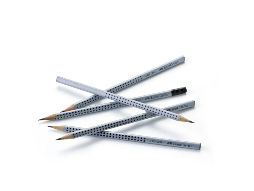 Blyant B grip 2001 Faber-Castell grå