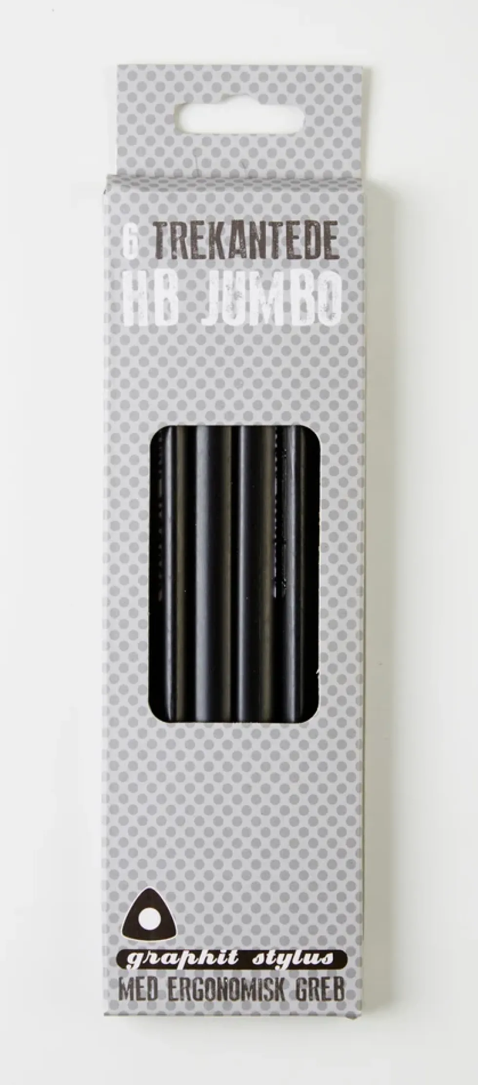 Blyant Graphit Stylus HB jumbo sort 6 stk