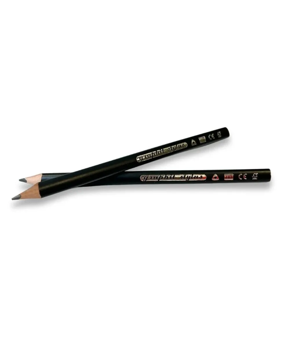 Blyant Graphit Stylus HB jumbo sort 6 stk