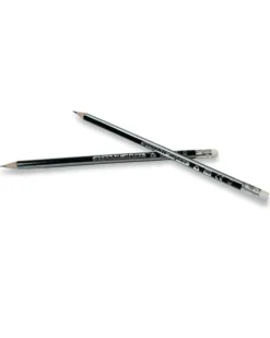 Blyant Graphit Stylus HB striber sølv 12stk