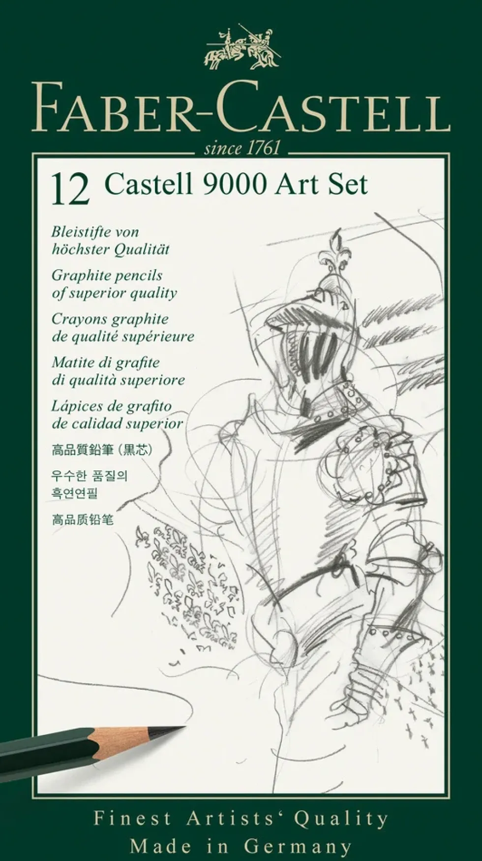 Blyant sæt Faber-Castell 9000 blyant 8b-2h 12 stk
