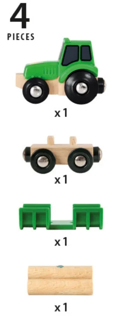 BRIO 33799 Traktor m/vogn og tømmer