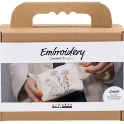 Broderi Mini DIY Kit kosmetiktaske creme