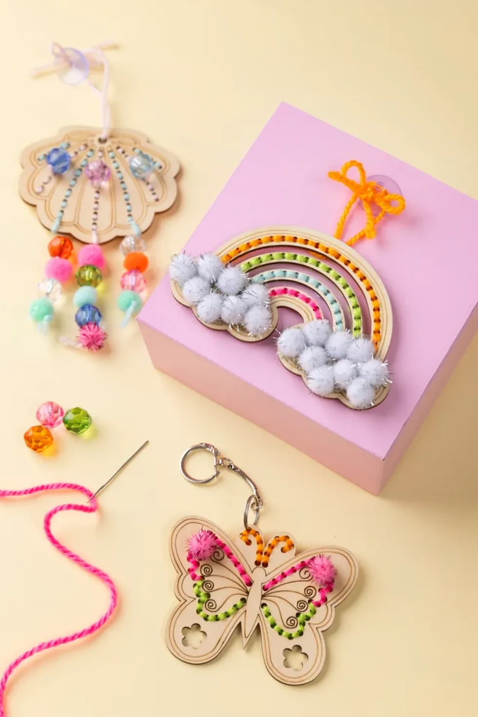 Broderi træfigurer Mini DIY Kit ass. Motiver