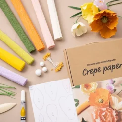 Crepepapirblomster Start DIY Kit ass. farver
