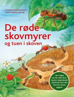 De røde skovmyrer og tuen i skoven