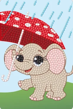 Diamond Art Elefant 10X15Cm