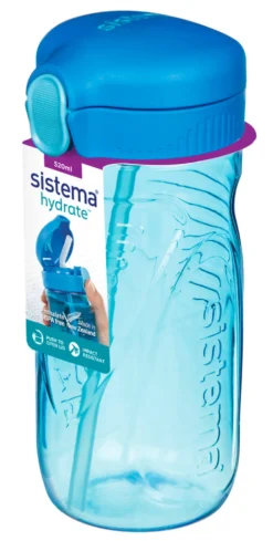 Drikkeflaske Sistema Tritan Quick Flip blå 520ml