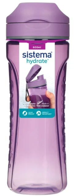 Drikkeflaske Sistema Tritan Swift lilla 600ml