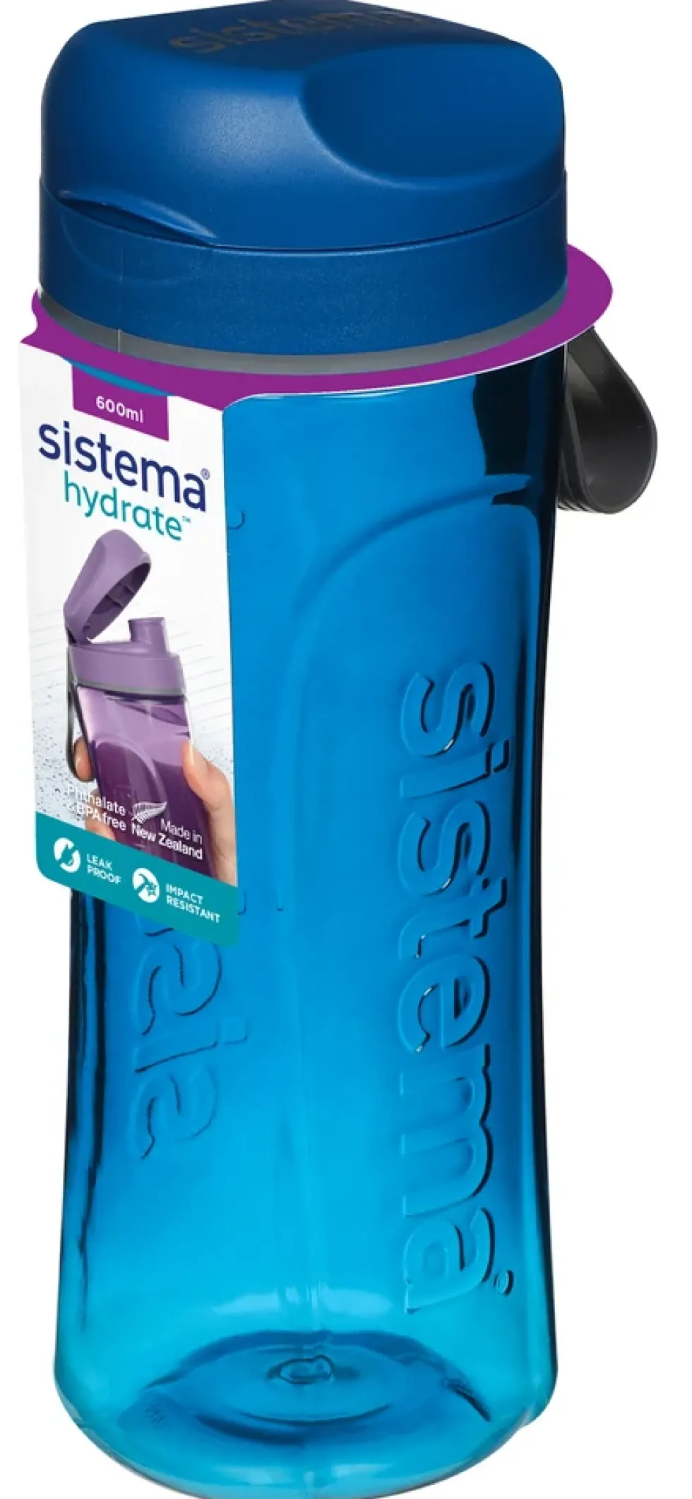 Drikkeflaske Sistema Tritan Swift blå 600ml