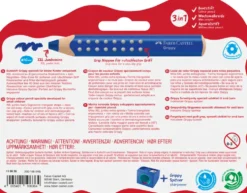 Farveblyant Faber Castell Grippy 10 Ass M/Blyantspidser