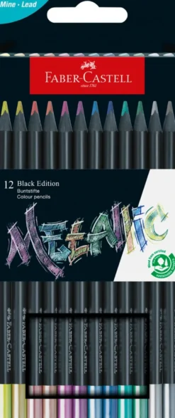 Farveblyant Faber-Castell metallic 12 ass