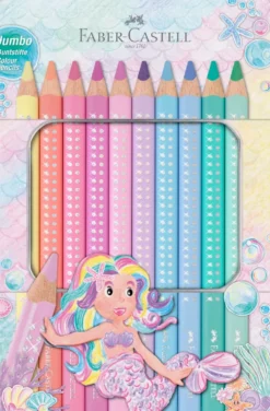 Farveblyant Faber Castell Sparkle Jumbo Pastel Havfrue 10 Ass