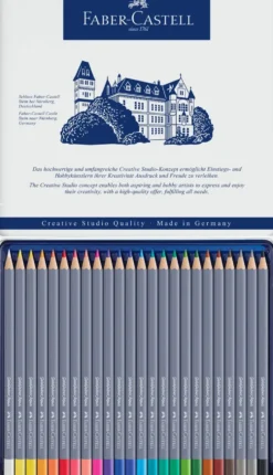 Farveblyant Goldfaber akvarel tinæske 24 ass
