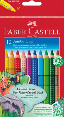 Farveblyant grip jumbo Faber-Castell 12