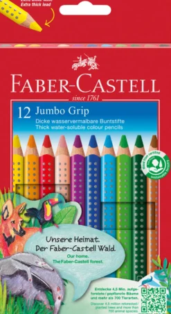Farveblyant grip jumbo Faber-Castell 12