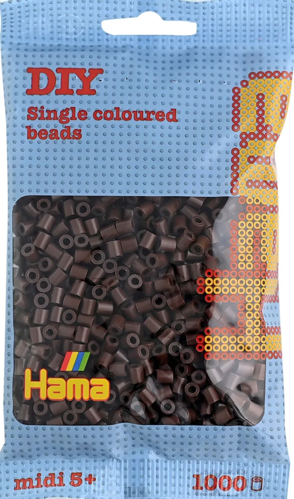 Hama midi perler 1000 stk brun 12