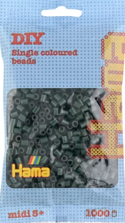 Hama midi perler 1000 stk mørkegrøn 28