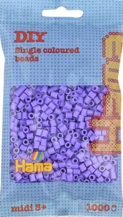 Hama midi perler 1000 stk pastel lilla. 45