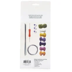Hækle kit klare farver 6 stk. gul, lilla, orange, rød, grøn