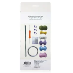 Hækle kit pastel blomster 6 stk blå, pink, hvid, lilla, grøn
