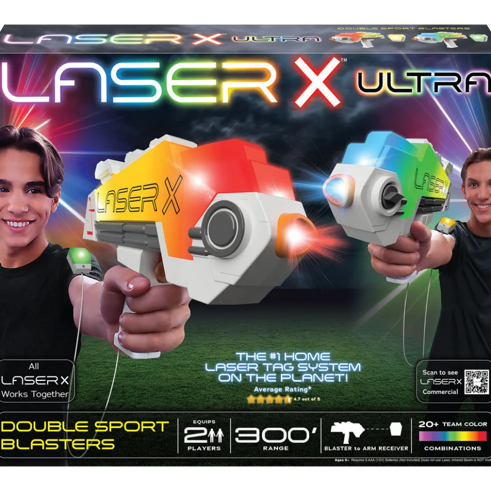 Laser X Blaster med lys og lyd. 2 stk