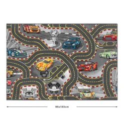 Legetæppe - Racer bane - 95 x 133 cm
