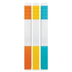 LEGO highlighters, 3 stk. orange, gul og tyrkis i box