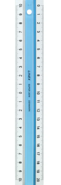 Lineal Linex super 20 cm lyseblå