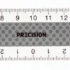 Lineal precision 20cm antiskrid b/sølv