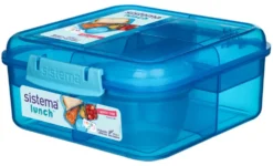 Madkasse Sistema Bento Cube Lunch blå 1,25L