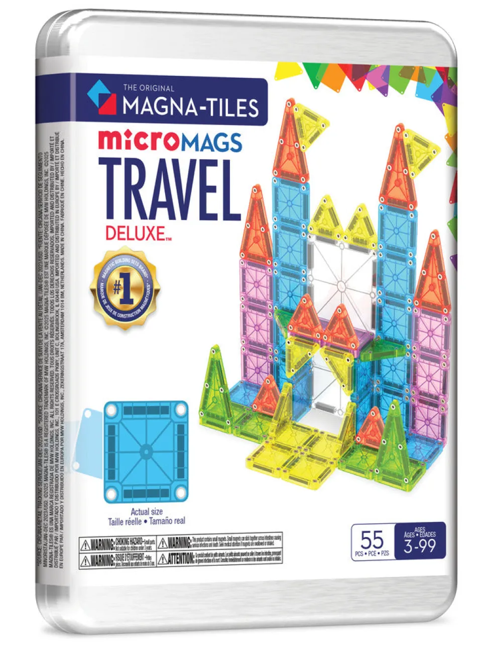 MAGNA-TILES® microMAGS Deluxe rejsesæt i æske, 55 dele
