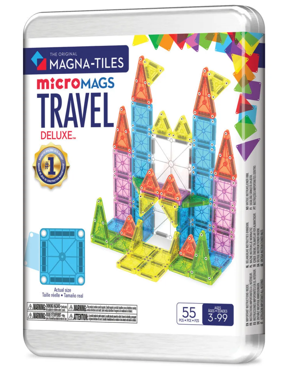 MAGNA-TILES® microMAGS Deluxe rejsesæt i æske, 55 dele