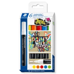 Marker Paint Lumocolor Staedtler 6 ass