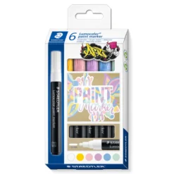 Marker Paint Lumocolor Staedtler 6 ass