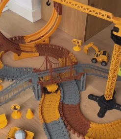 Multi track constructionssæt med 204 dele