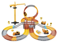 Multi track constructionssæt med 204 dele
