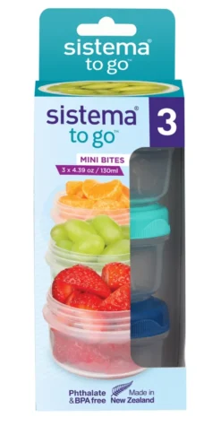 Opbevaring Sistema mini bites to go 3 pack