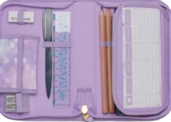Penalhus Beckmann Onezip Unicorn Princess Purple
