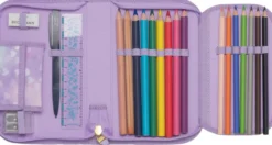 Penalhus Beckmann Onezip Unicorn Princess Purple