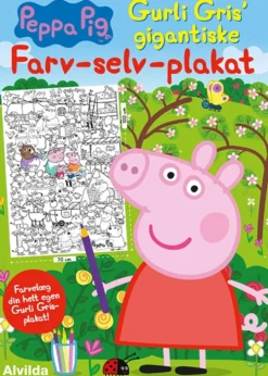 Peppa Pig - Gurli Gris' gigantiske farv-selv-plakat