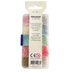 Perler æske pastel ass farver inkl. nål/tråd