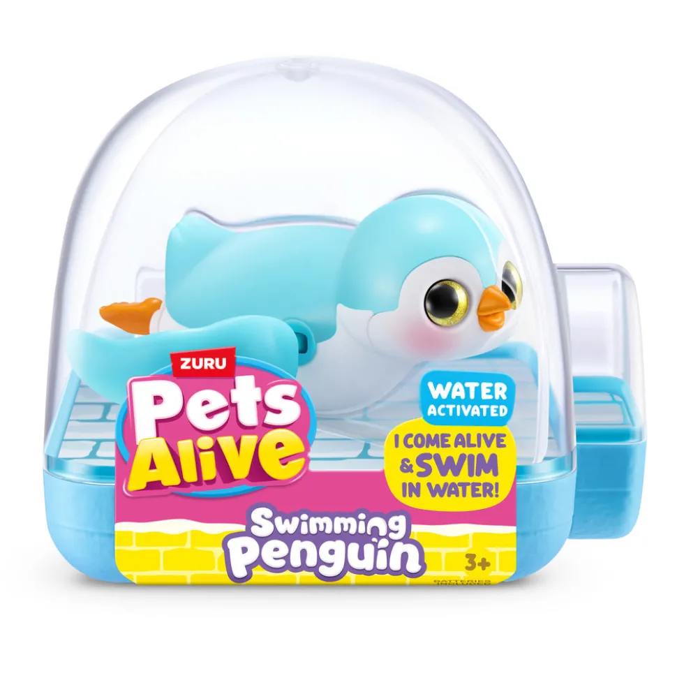 Pets alive swimming penguin ass