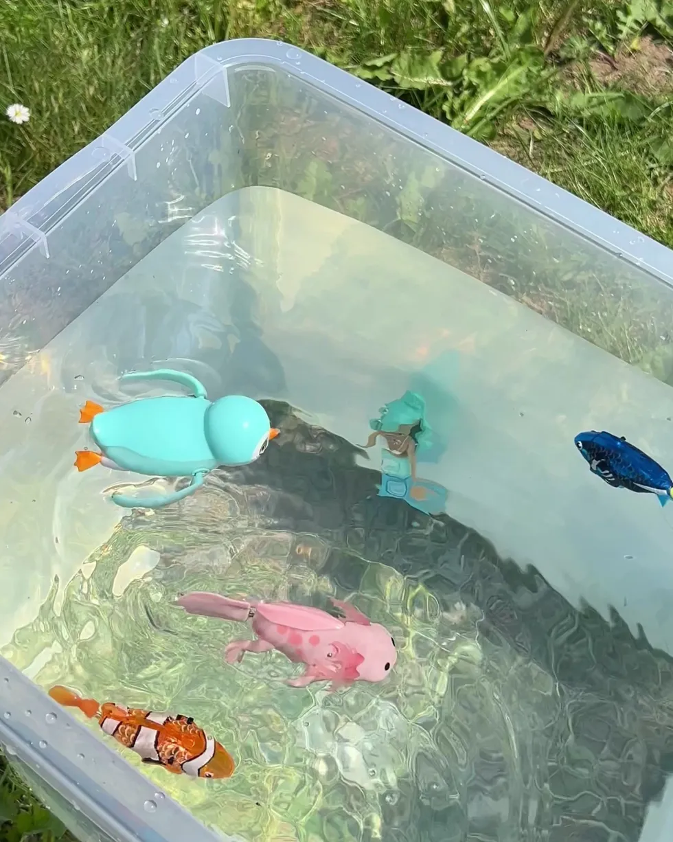 Pets alive swimming penguin ass