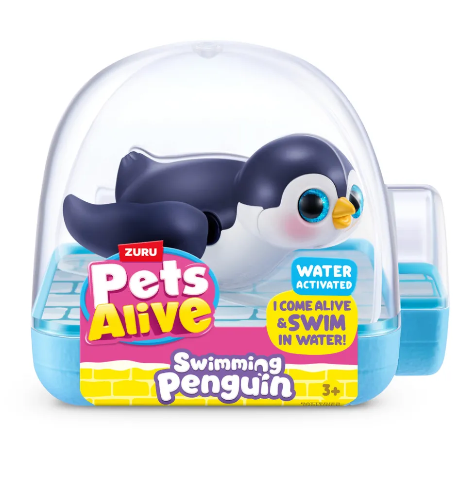 Pets alive swimming penguin ass