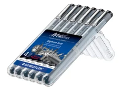 Pigmentliner Staedtler 4+2 ass/boks