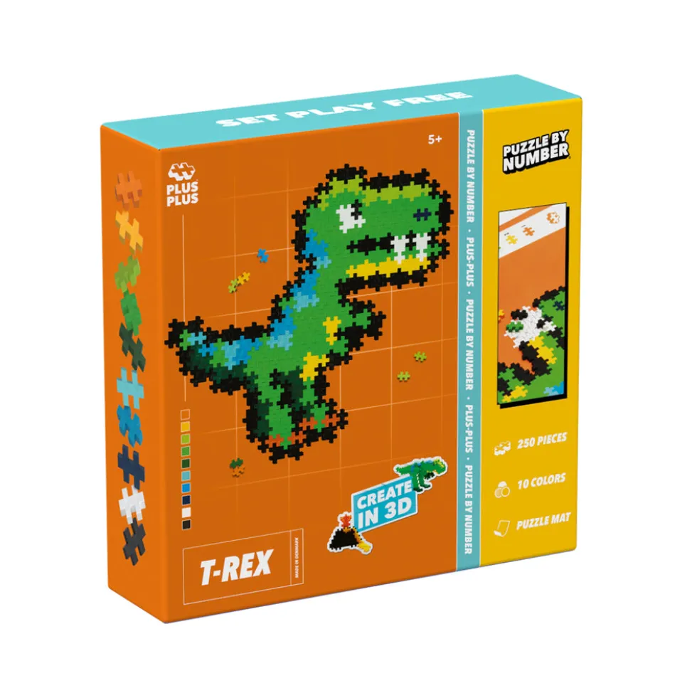 Plus-Plus Puzzle By Number T-Rex 250 pcs