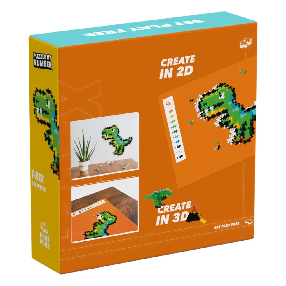 Plus-Plus Puzzle By Number T-Rex 250 pcs
